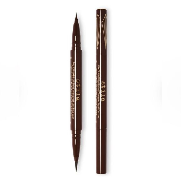 NWT- STILA- Stay All Day Dual-Ended Waterproof Liquid Eyeliner- “DARK BROWN” - Picture 1 of 10